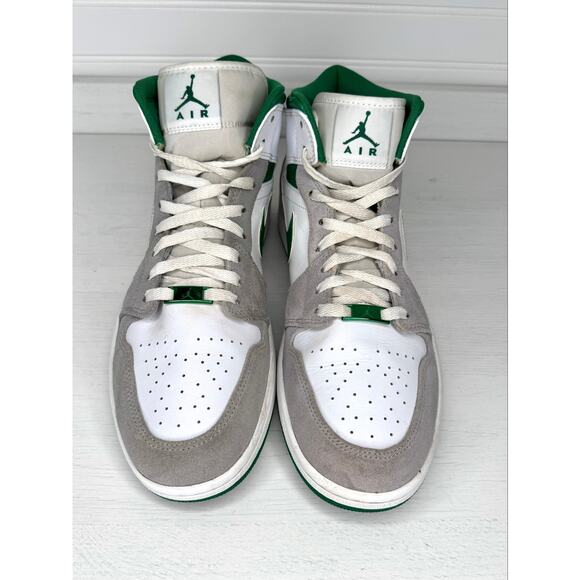 Air Jordan 1 Mid SE Grey Pine Green DC7294-103 Men’s Size 11 White Grey